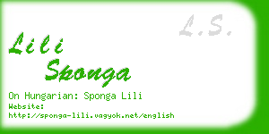 lili sponga business card
